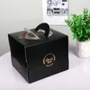 4 kleuren 4/6/8/10 inch Cakebox met handvat Kraftpapier Cheese Cake Box Kids Verjaardag Bruiloft Home Party Supply LX1771