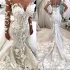 2020 Afrykańskie Luksusowe Suknie ślubne Sweetheart Koronki 3D Aplikacje Kwiaty z odpinanym pociągu Plus Size Formalne suknie ślubne