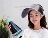 UV Foldable Face Sunscreen Cap Protection Hat Shield with Adjustable Elastic Tape Unisex Clear Visor Hat Wide Brim 20pcslot2898970