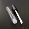 3ML Round Clear Lip Gloss Containers Bottle Cosmetic Container Tube W/ Plug Black Cap For Lip Samples Travel Split Charging DIY Makeup
