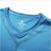 Yeni Yaz Erkekler Koşu Kuru Fit T Shirt Erkekler Hızlı Kuru Eğitim Spor Salonu T Gömlek Nefes Spor Moda Şort Kol Tee