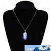 Crystal Quartz Healing Point Chakra Bead Natural Gemstone Necklace Original Pendant Women Men المجوهرات المطلية بالسلاسل الذهب 6388003