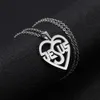 Pendant Necklaces Eueavan 10pcs/lot Loving Heart Arrows Jesus Crucifix Stainless Steel Necklace Role Chain Women Men Gift Wholesale