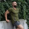 T-shirt casual di nuova tendenza palestra Nero bianco Verde militare T-shirt da uomo traspirante Manica corta Abbigliamento da uomo di alta qualità con M-XXL