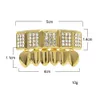 Mode Design Mens Dental Grills Tillbehör Guldpläterad Tänder Party Gift Kvinnor Rose Grillz Lyxiga Golden Tand Smycken