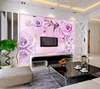 Custom Photo Wallpaper 3D Stereoscopic Rose flower living room Bedroom Sofa Backdrop Wall Murals Wallpaper