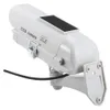 Solar Energy Realistic Dummy Surveillance Security CCTV Sticker Fotocamera lampeggiante LED rosso con cavo video falso