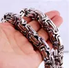 GNAYY Personnalisé Taille 740 Énorme acier inoxydable 316L 5 8 12 15 mm Collier Byzantin Chain Men et Bracelet Fashion Design2359401454