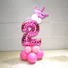 20 Stück rosa blaue Folienballons für Babypartys, 1, 2, 3, 4, 5, 6, 7, 8, 9 Jahre, alles Gute zum Geburtstag, Partydekorationen, Kinderpartygeschenke