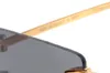 Wholesale-2017 Rimless Sunglasses Vintage Metal Retro Women fashionOversize Sun glasses Square gray Clear lens Brand Designer Sunglasses