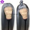 Высококачественный серый цвет прямой синтетический шнурок передний парик для черных / африканских женщин бразильский кружевной парик