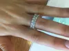 JRL 925 Silver Pave Radiant Cut quadrato pieno quadrato simulato Diamond Cz Eternity Bande Engagement Gioielli anelli di pietra per matrimoni Dimensioni 512 K564421286