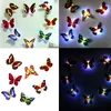 Hot 10 Pcs Adesivos Coloridos Brilhantes Borboleta Luzes LED Night Light Adesivos de Parede 3D Casa Decoração de Casa Adesivo caçoa o presente