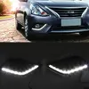 2pcs für Nissan Almera Latio Sunny Versa Versa 2014 2015 2016 2017 2018 LED DRL DAYTIME RUNDE Lights Daylight Nebelscheibe Lampe