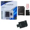 2020 128 Go 256 Go 64 Go 32 Go Logo Micro TF Carte mémoire avec adaptateur Blister Generic Retail Package DHL6396912