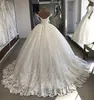 Real Images 2020 Luxury Appliques Lace Ball Gown Wedding Dresses Off Shoulder Chruch Bridal Dress Lace Up Back Wedding Gowns robes de mariée