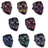 Halloween Mask LED Mask Light Up Party Masks Neon Maska Cosplay Mascara Horror Mascarillas Glow In Dark Masque EEA321