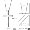 n237 Renk seç paslanmaz çelik Serin erkek parlak çapraz kolye kolye zinciri gümüş rengi / altın / siyah Arkadaş için hediyeler 24''
