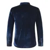 Mens Designer T Mannen Lange Mouw Goud Velvet Mannelijk Houd Warm Shirt