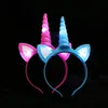 Cerceau de cheveux luminescent créatif led Flash licorne cerceau jouet pour enfants zone scénique marché de nuit vente chaude usine directe Se