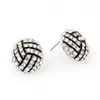 Sports Ball Shape Stud Earrings Charm Crystal Basketball Volleyball Baseball Softball Earrings Women Girl Jewelry Creative Gift1104429