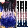 SEA Body Braiding Hair Extensions 24inch Crochet Braids Sea Body Synthetic Hair Extension Style 100g Pure Ombre Color for Women Weaves Closu