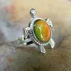 Wholesale-Color Change Mood Ring Charm Emotion Feeling Changeable Ring Temperature Control Color Adjustable Rings