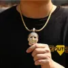 14K buzlu Out Altın Custom Michael Myers kolye cz Büyük Boyut Katı Karakter Kolye Hiphop Takı Noel Sevgililer Günü hediyesi