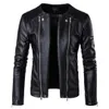 2017 MENS FAUX FOURS MOATS VÊTEMENT MODE MODE PILOT MOTORCYCLE IMPORTÉ PP SKULL Cuir Veste Hommes Slim Fit B001