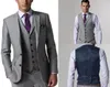 Custom Made Wedding Tuxedos Light Grey Groomsmen Side Vent Man Garnitury Garnitury dla mężczyzn Taje de Hombre 3 Kup ponownie moje zamówienia (kurtka + spodnie + kamizelka)