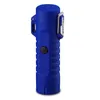 Outdoor camping LED flashlight Windproof cigarette Lighter double arc seal waterproof USB charging lighter