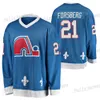 21 Peter Forsberg Quebec Nordiques Heritage 29 Nathan Mackinnon Ian Cole Ryan Graves Peter Stastny Colin Wilson Joe Sakic Tyson Jost Trikot