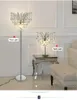 Luxury LED Crystal Floor Lamp Simple Modern Crystal Table Lamp Study Standing Light for Bedroom Living Room Creative Post-modern Floor Light