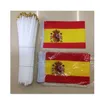 Spanien Handhållen vinkande flagga för utomhus inomhus användning, 100D polyester tyg, gör egna flaggor
