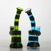 Mini acqua colorata Bong Narghilè Vetro Jet Perc 7 pollici Oil Rig Bubbler Dab 14,4 mm Giunto Pesante Fumatori Tubi a nido d'ape