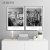 Moderna New York London Paris City Wall Art Landscape Affischer and Prints Black and White Pictures for Living Room Home Decor1586408