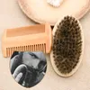 2pcs/set Portable Bristle Wood Beard Brush Hairdresser Shaving Tool Men Mustache Comb Kit Beard Comb Set