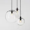 Rope Pendant Lamps Globe Chrome Glass Ball Hanglamp Lustre Suspension Kitchen Fixture Home Hanging Lights E27