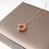 Fashion-Scale Halsband Lyxsmycken S925 Sterling Silver Necklace 18K Rose Gold för Kvinnor Party Gift