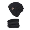 Inverno Gorros Cachecol Set para homens 2020 Vestindo cor sólida Plain Folha Hat Unisex suave e quente Crânio Gorro Cap Atacado