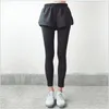 Nouveau type de faux pantalons de sport à poches ouvertes sur les deux côtés, belles jambes à séchage rapide, pantalons de Yoga et de Fitness flottants