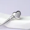 100% 925 Sterling Silver Heart Glop Snake Chain Bracelet Fit Fit Authentic European Dangle Charm for Women Fashion Diy Jóias238r