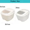 10KG Flip Cover Sealed Multifunction Rice Bucket Storage Box Kitchen Household Large Capacity Container Rice Storage Box3431387
