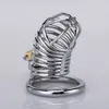 Aço inoxidável Male Chastity Penis anel de metal do caralho gaiola com a virgindade Bloqueio de Dispositivo BDSM Sex Toy For Men