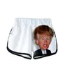 Kadınlar Trump Şort Yaz 3D Baskılı Sıcak Pantolon Komik Seksi Rahat Pantolon Elastik Hip Hop Gevşek Kısa Pantolon Sandıklar Annelik Dipleri B5965