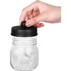 Mason Jar Lids Set(4pcs) - Jar Not Included -Black Soap Dispenser Toothbrush Holder Apothecary Storage Jars Lids Bathroom Accessories IIA155