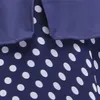 Kadın Vintage Celeb Kuşaklı Polka Dot Parti Çalışmak için Şifon Tunik Elbise