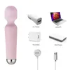 10 속도 발광 AV 진동기 USB 자석 흡착 충전식 Highend Wand Massager 섹스 장난감 여성 6744905