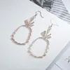 Orecchini pendenti con ananas geometrico bohémien in oro rosa e orecchini pendenti per accessori per gioielli di moda da donna