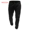 Dropshipping Mężczyźni Joggers Elastyczna Talia Długie Spodnie 2018 Moda Casual Solid Color Fitness Workout Spodnie dresowe Wiosenne